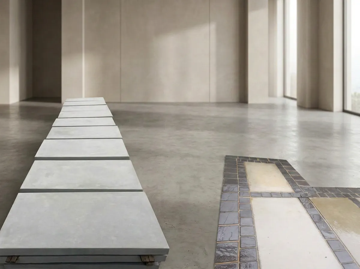 Custom cement slabs with grass joints for patios and feature areas
