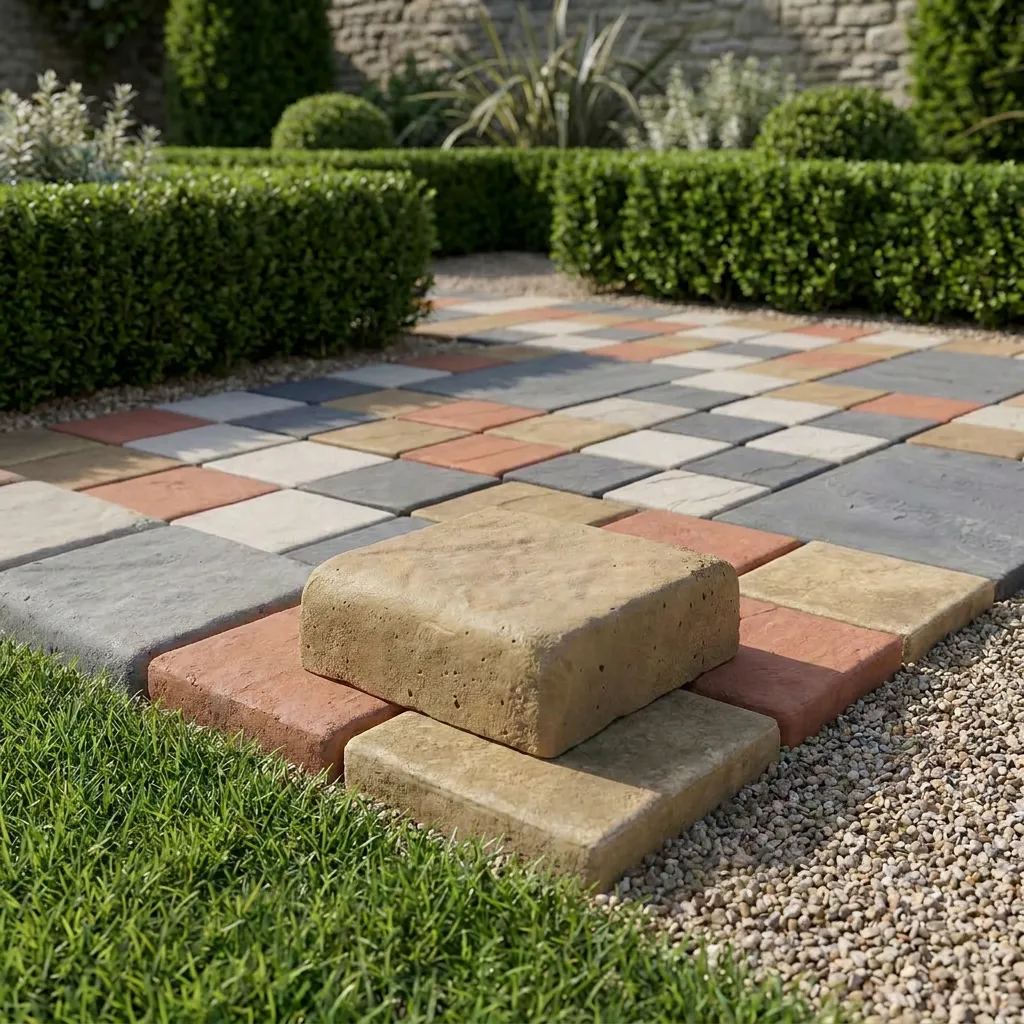 Concrete garden edging kerbs for landscaping and garden beds